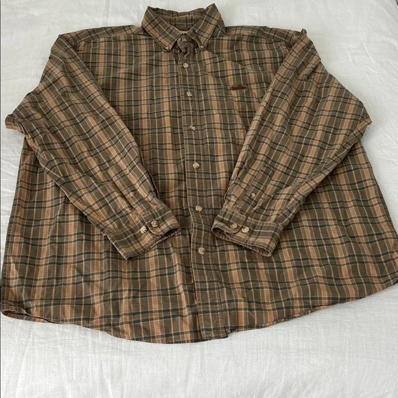Vintage 90s Carhartt Plaid Long Sleeve Button Up Shirt Size XL - Picture 12 of 13